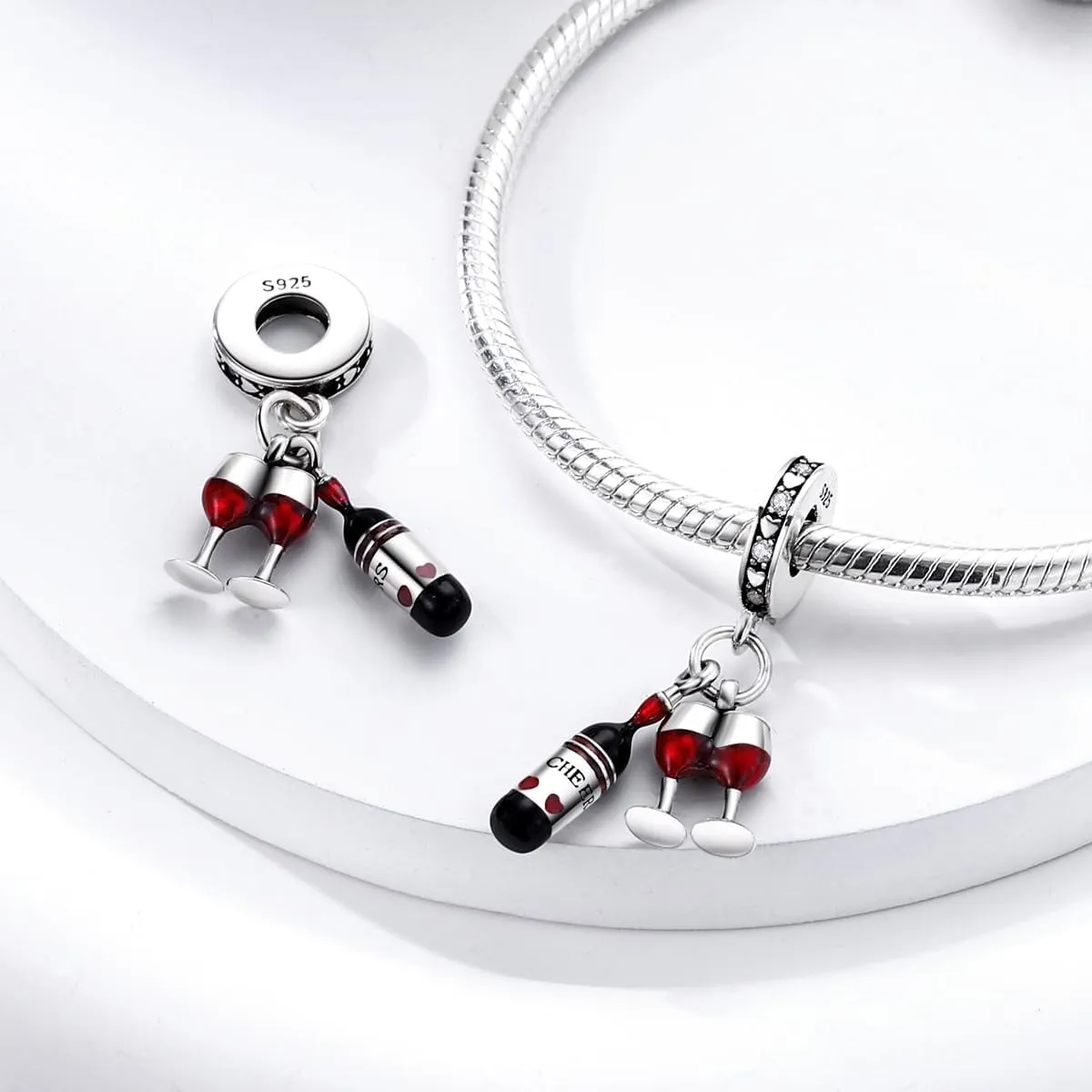 Parmuz 925 Sterling Silver Charm for Bracelets Dog Evil Eye Travel Love Mom Dangle Charms for European Bracelets Necklace Pendant Beads Jewelry Gift for Woman