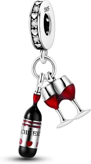 Parmuz 925 Sterling Silver Charm for Bracelets Dog Evil Eye Travel Love Mom Dangle Charms for European Bracelets Necklace Pendant Beads Jewelry Gift for Woman