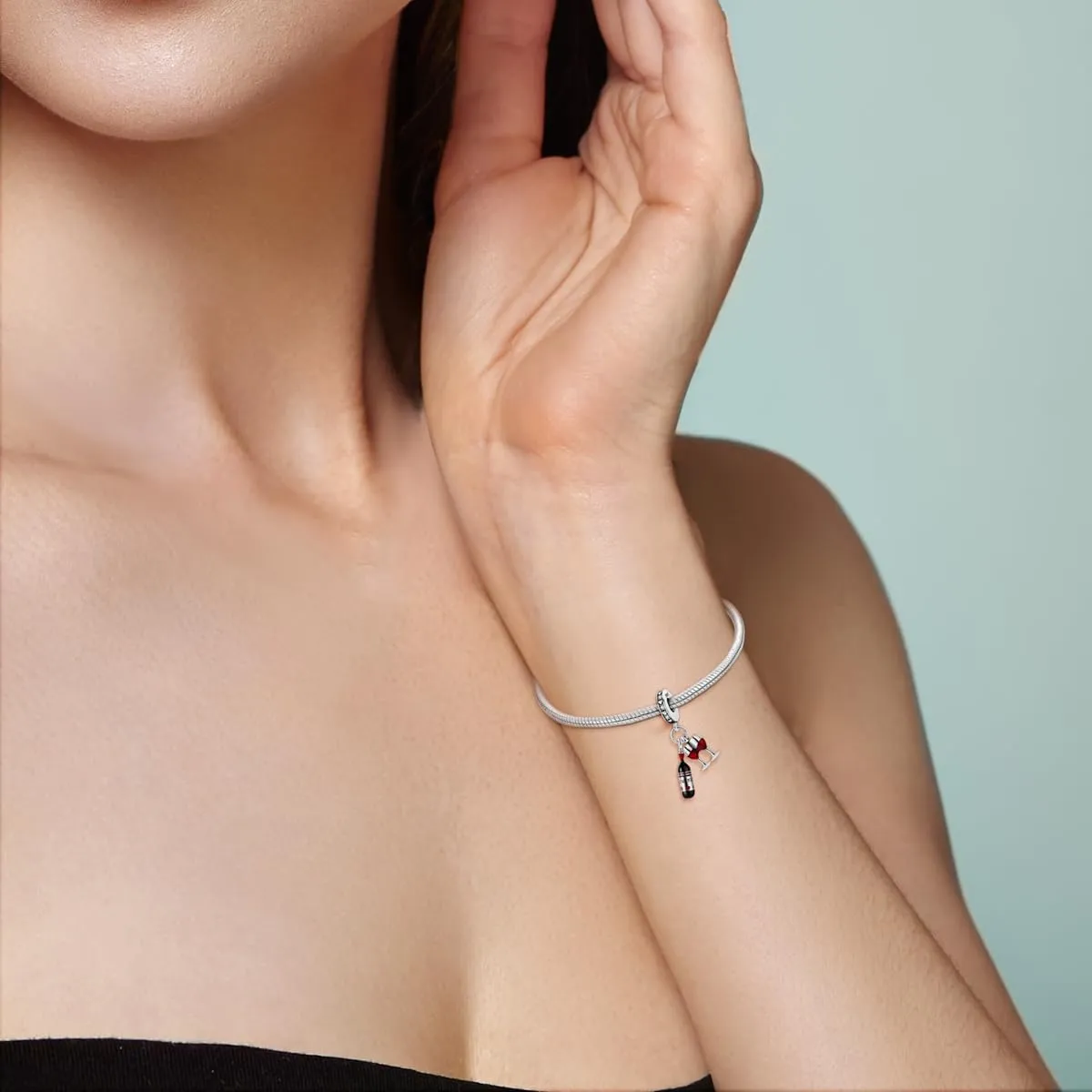 Parmuz 925 Sterling Silver Charm for Bracelets Dog Evil Eye Travel Love Mom Dangle Charms for European Bracelets Necklace Pendant Beads Jewelry Gift for Woman