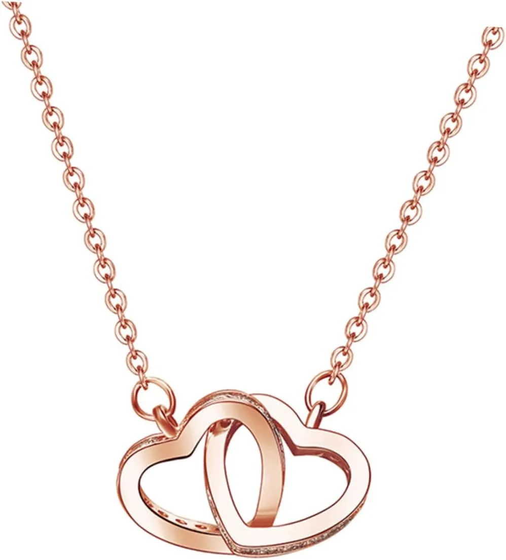 PartyKindom 1pc S925 Sterling Silver Necklace Sterling Necklaces J Necklace for Women Dainty Heart Necklaces Love Heart Pendant Necklace Sterling Silver Neck Chain Silver Heart Necklace Golden