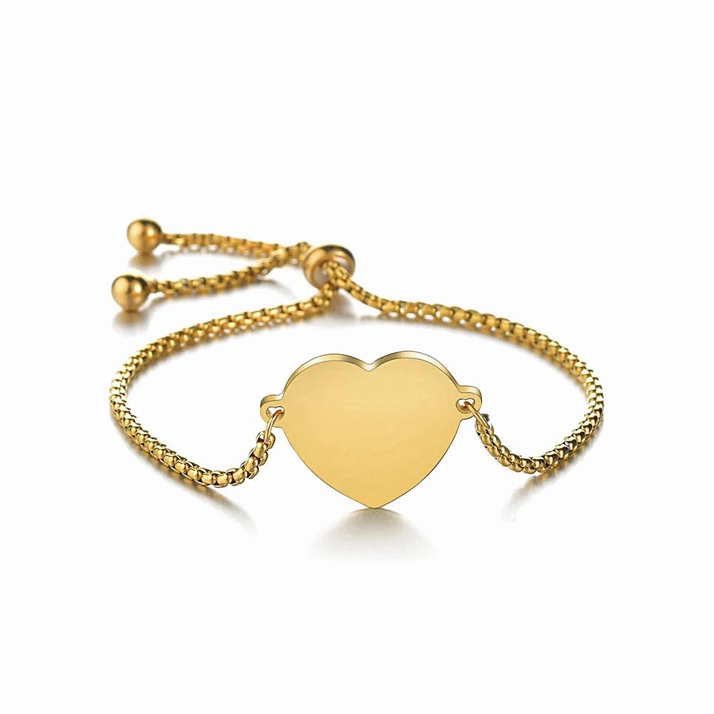 Shop Personalized Heart Bracelets Custom Engraved Text Or Photo Bracelet Favorable Outcome