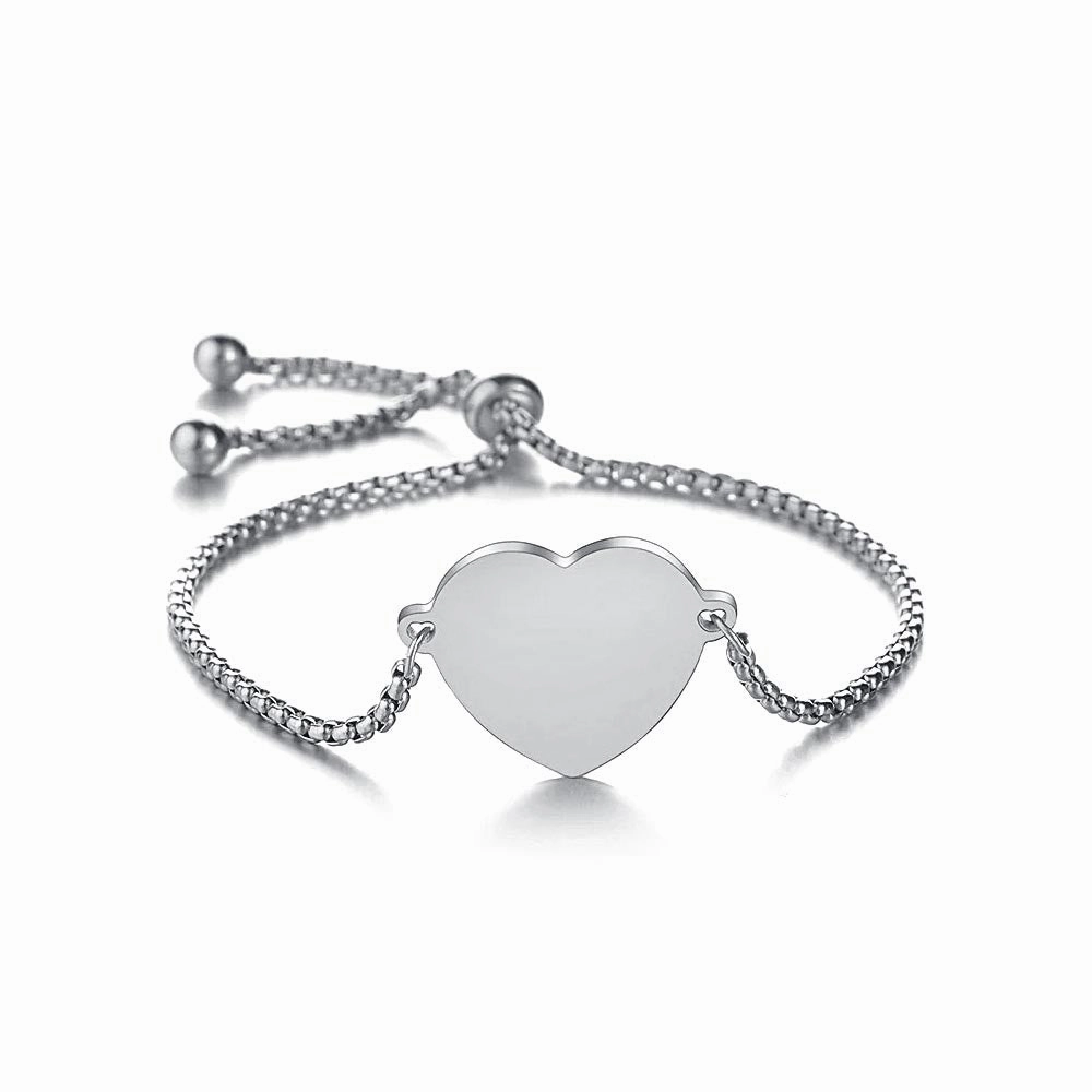 Bonding Accent Collective Memory Shop Personalized Heart Bracelets Custom Engraved Text Or Photo Bracelet