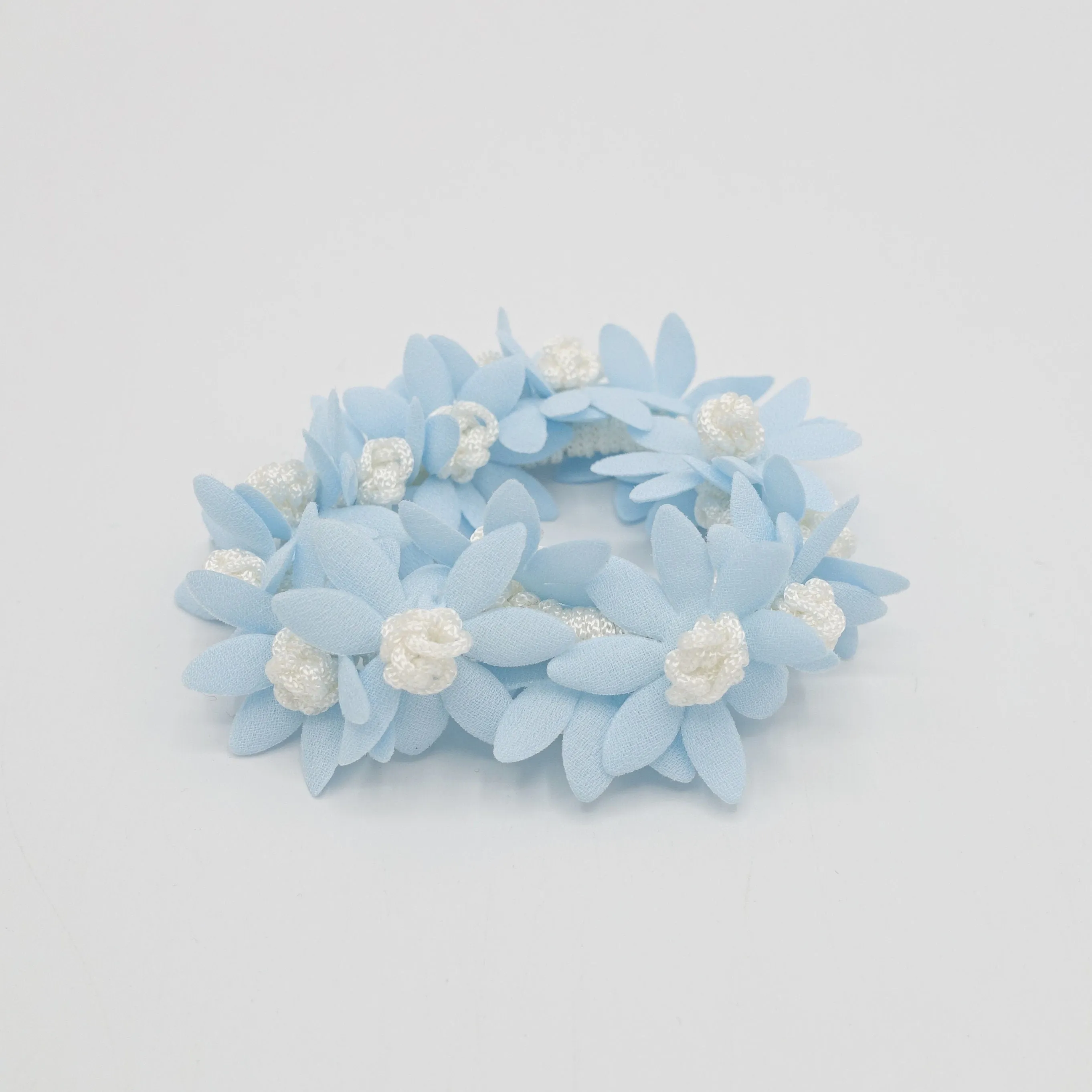 pastel flower petal scrunchies hair elastic scurnchie for women