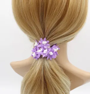 pastel flower petal scrunchies hair elastic scurnchie for women