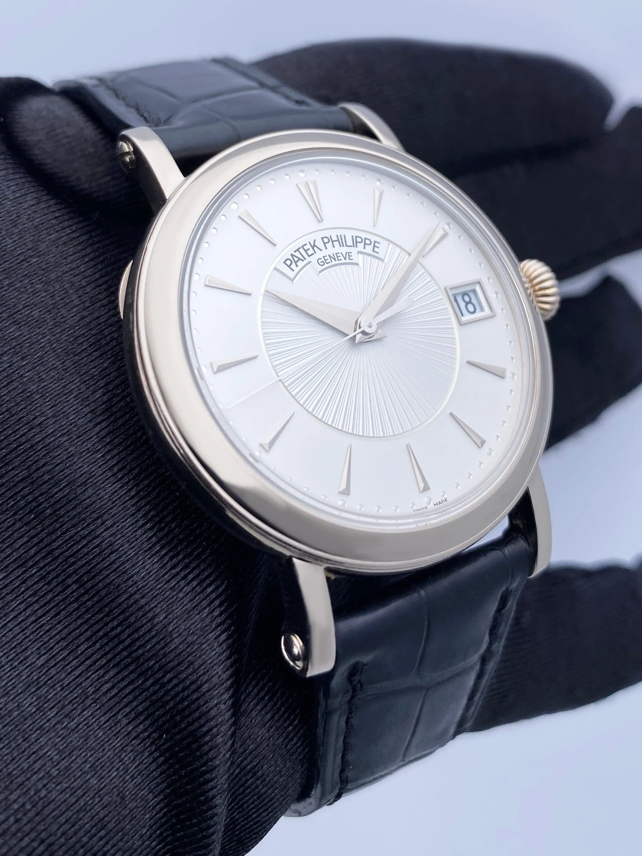 Patek Philippe Calatrava 5153G 18K White Gold Mens Watch Box Papers