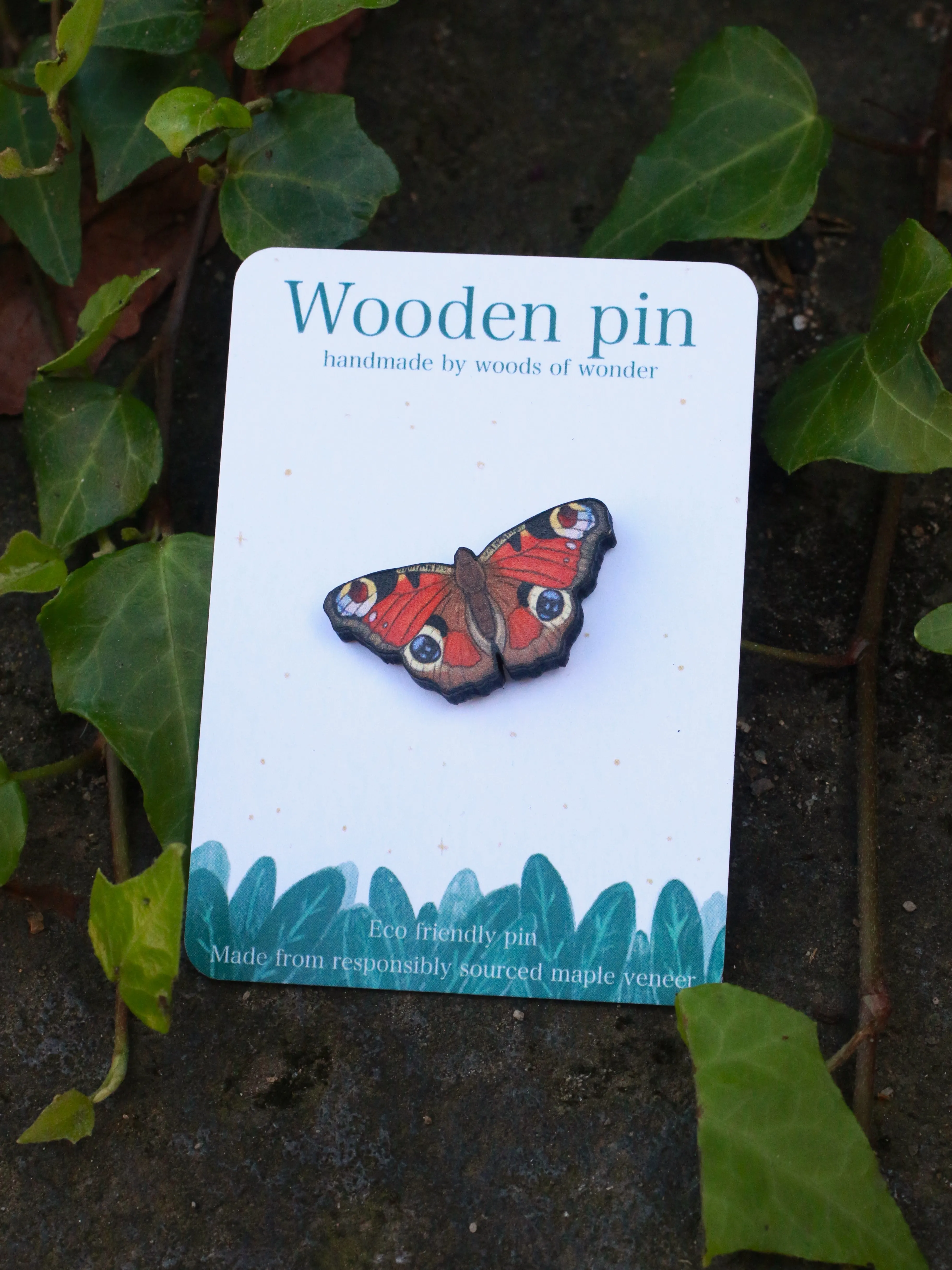 Peacock Butterfly pin