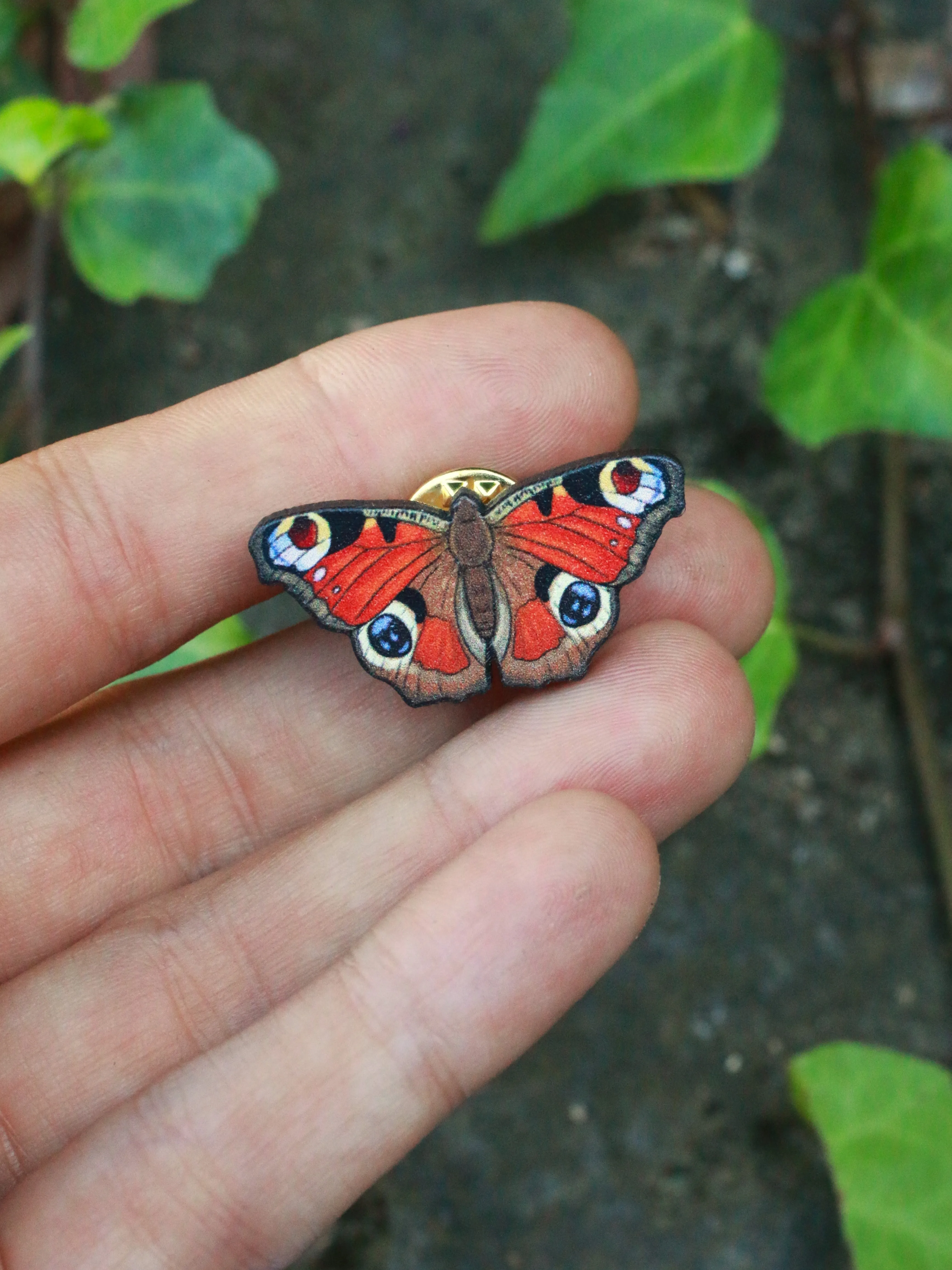 Peacock Butterfly pin