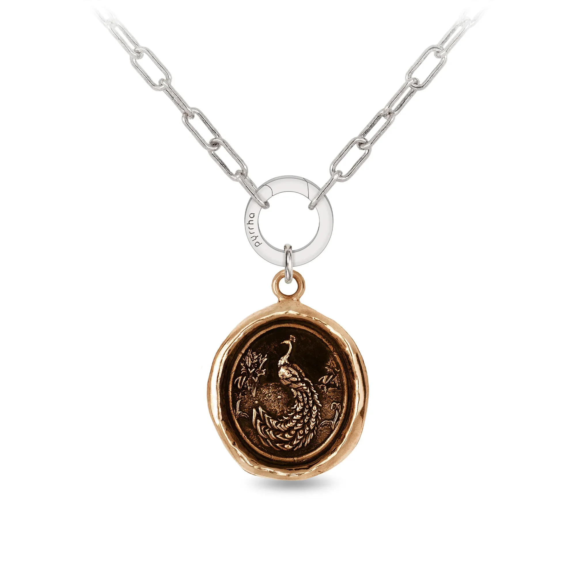 Peacock Small Paperclip Chain Necklace