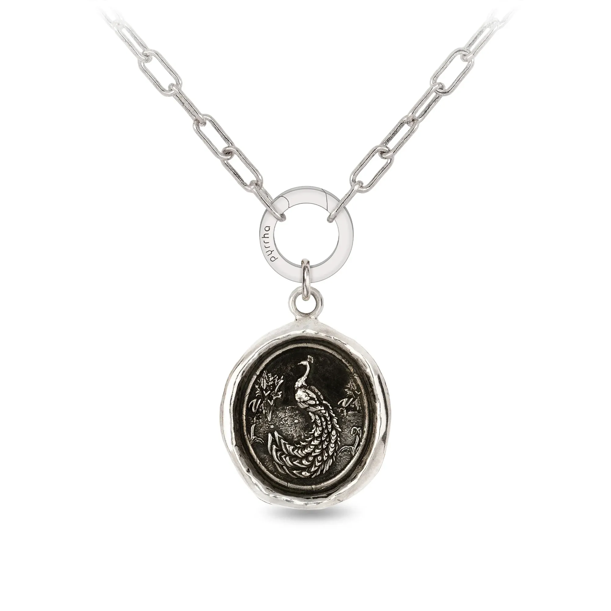 Peacock Small Paperclip Chain Necklace