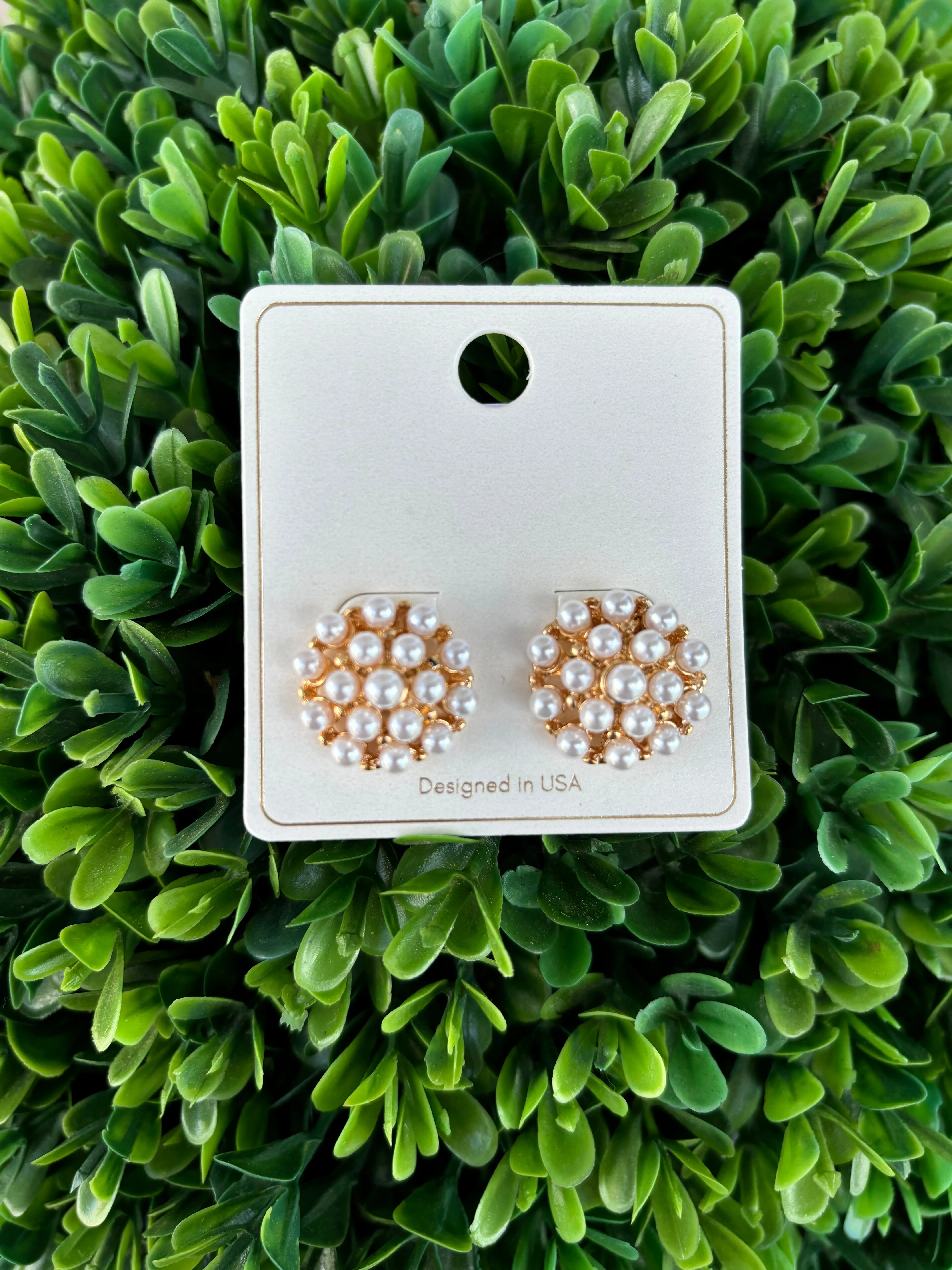 Pearl Cluster Earrings
