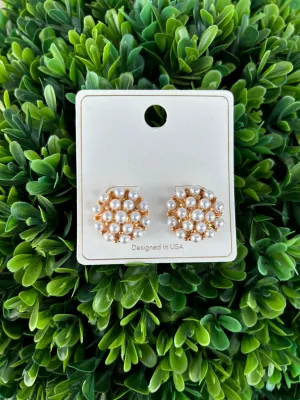 Pearl Cluster Earrings