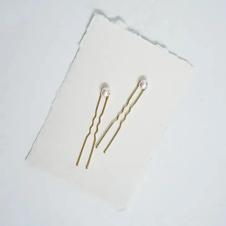 Pearl Drop Hair Pins