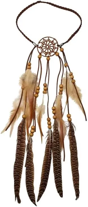 Pearl Feather Headpiece Halloween Party Vintage Hair Bands