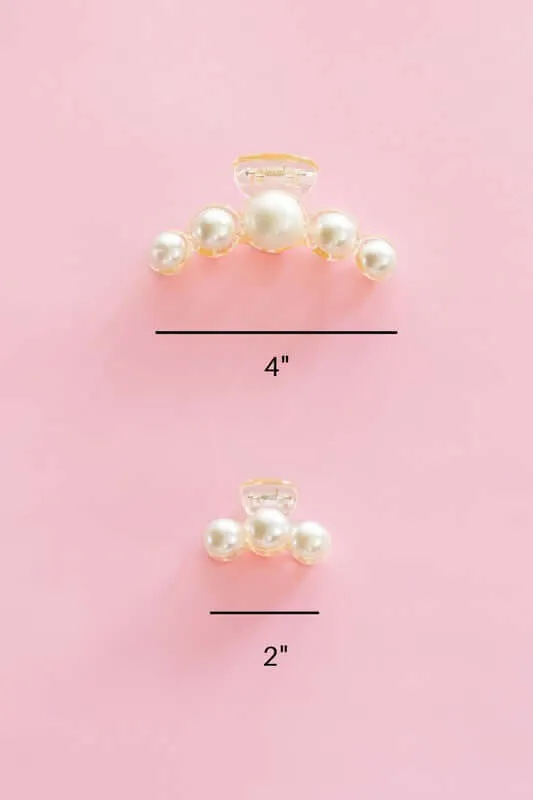 Pearl Hair Claw Clip Set - 2PK
