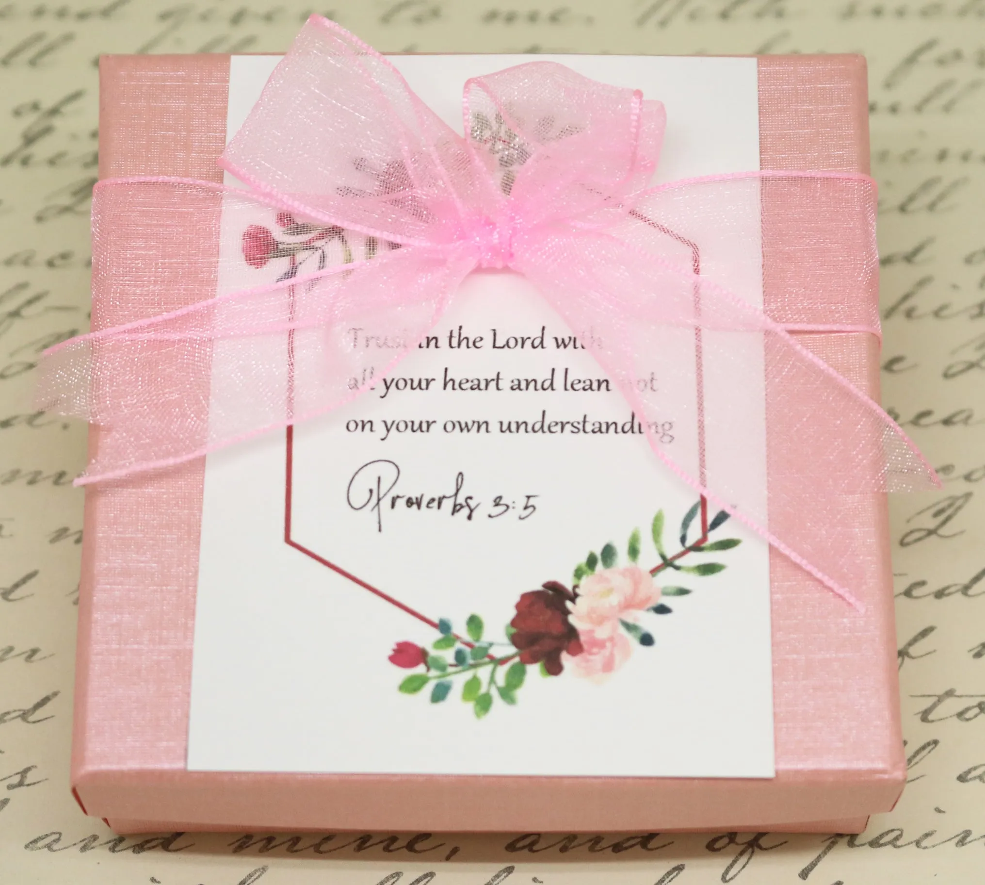 Pearl Rhinestone Brooch, bible message, Love Hope message, Christian gift, Christian Jewelry, thank you,Trust in the LORD message
