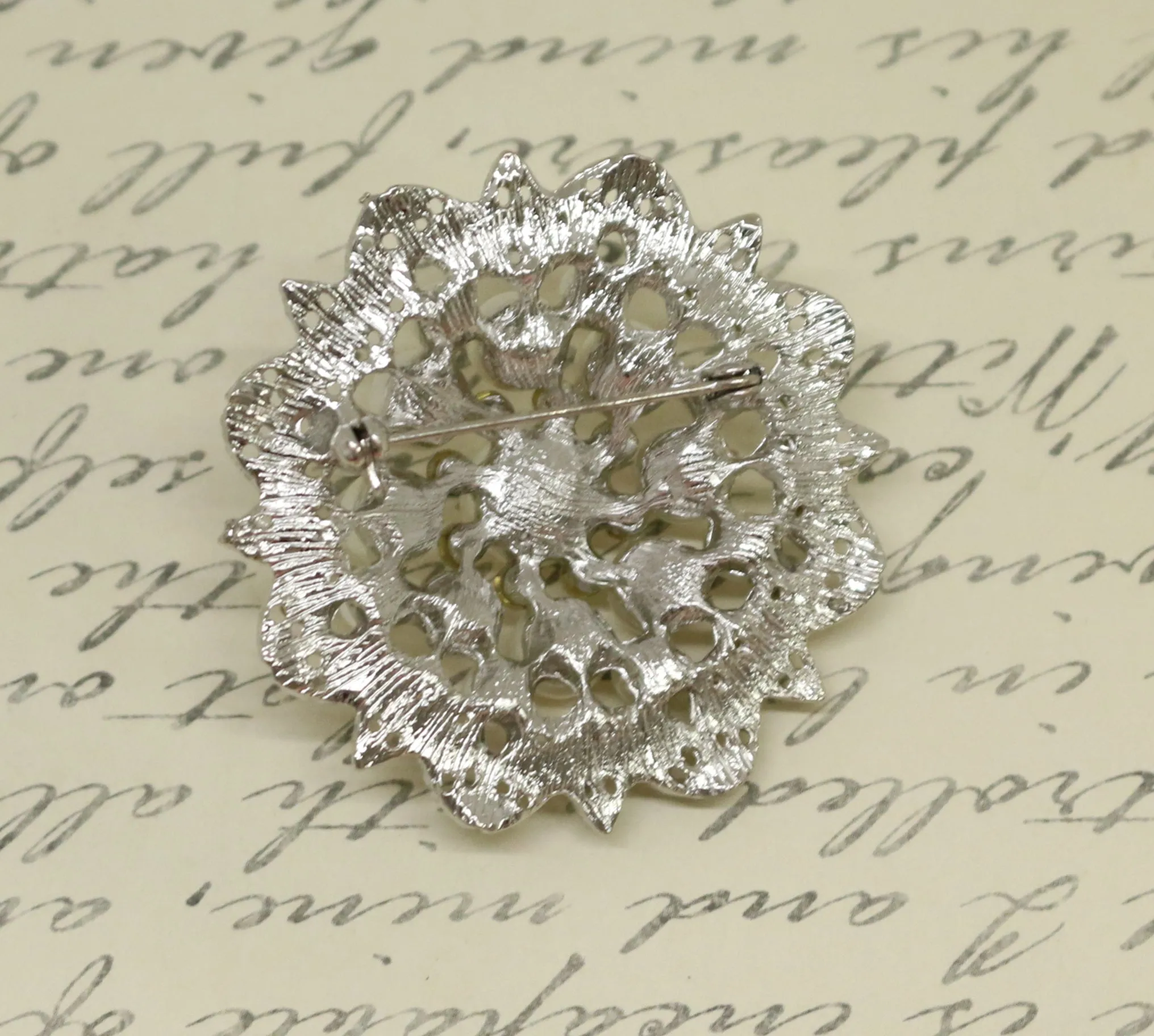 Pearl Rhinestone Brooch, bible message, Love Hope message, Christian gift, Christian Jewelry, thank you,Trust in the LORD message