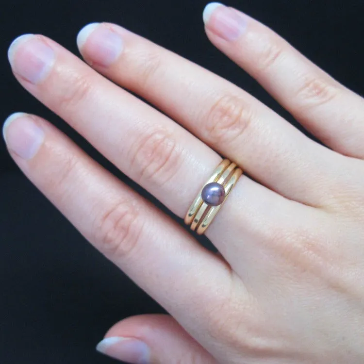 Pearl Solitaire Gold-filled Ring