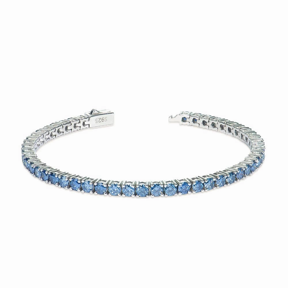 Handed Over Nice Touch Classic Four Prong Champagne Moissanite Tennis Bracelet