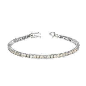 Deep Composites Classic Four Prong Champagne Moissanite Tennis Bracelet