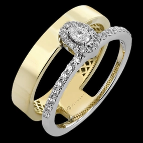 Secure Design ZR2396-OV Right Hand Ring in 14k Gold with Diamonds