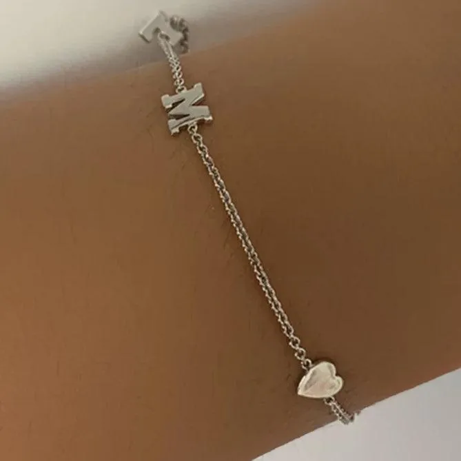 Personalized Letter Charm Bracelet