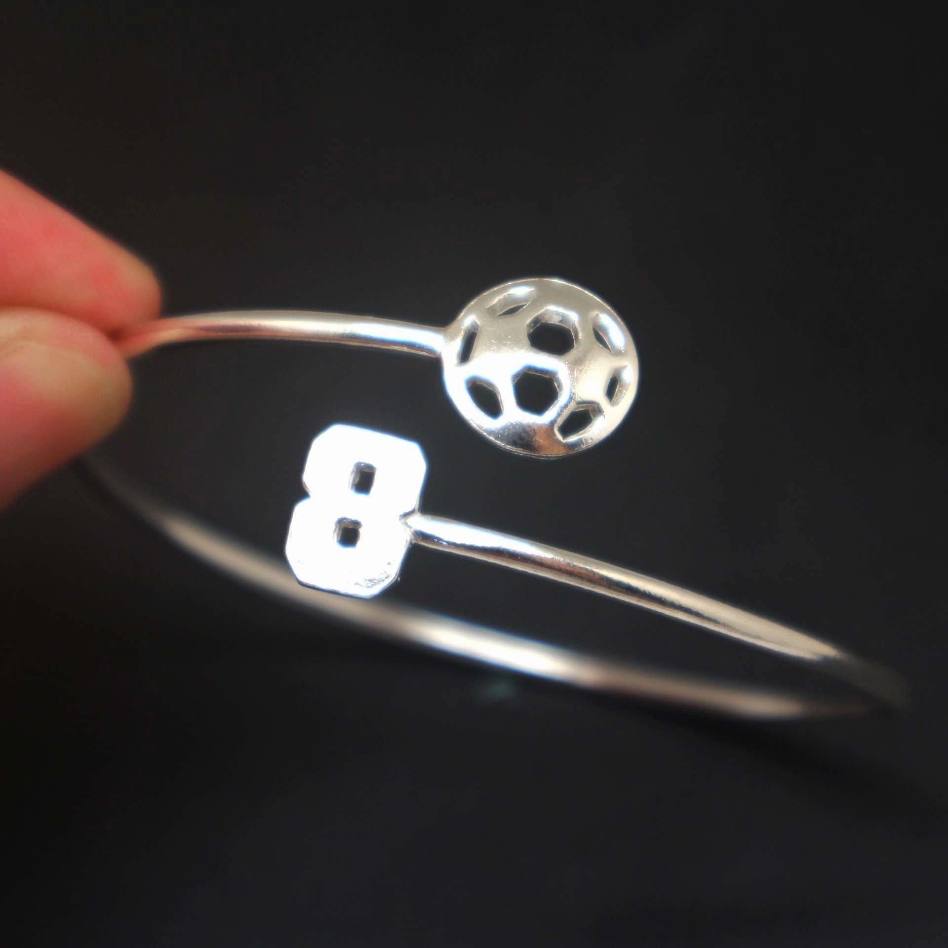 Personalized Jersey Number Soccer ball Bracelet Unbridled Combinations Meaningful Choice