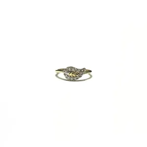 Petite Leaf CZ Ring (14K)
