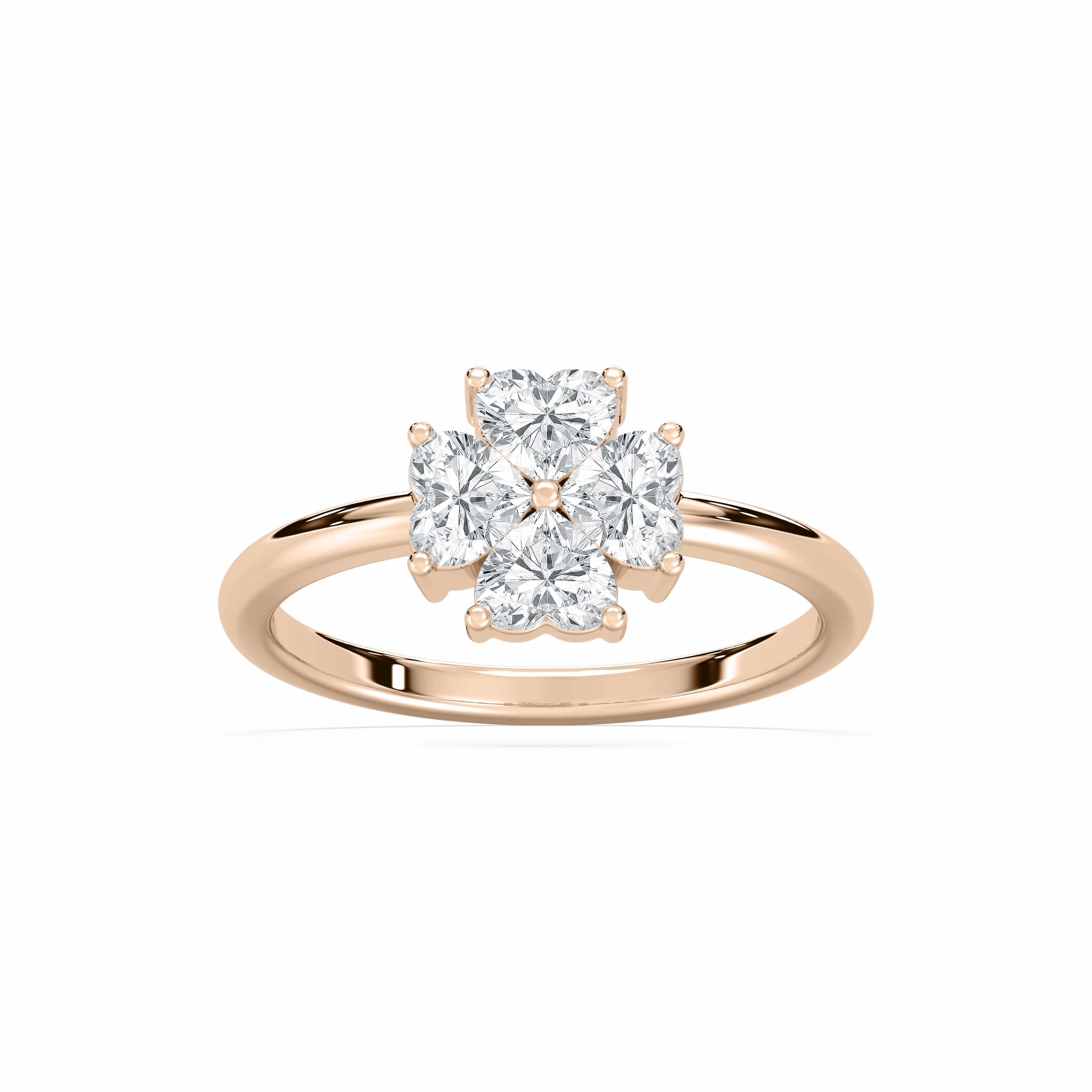 1 ctw Heart Lab Grown Diamond Clover Lucky in Love Ring Club Membership