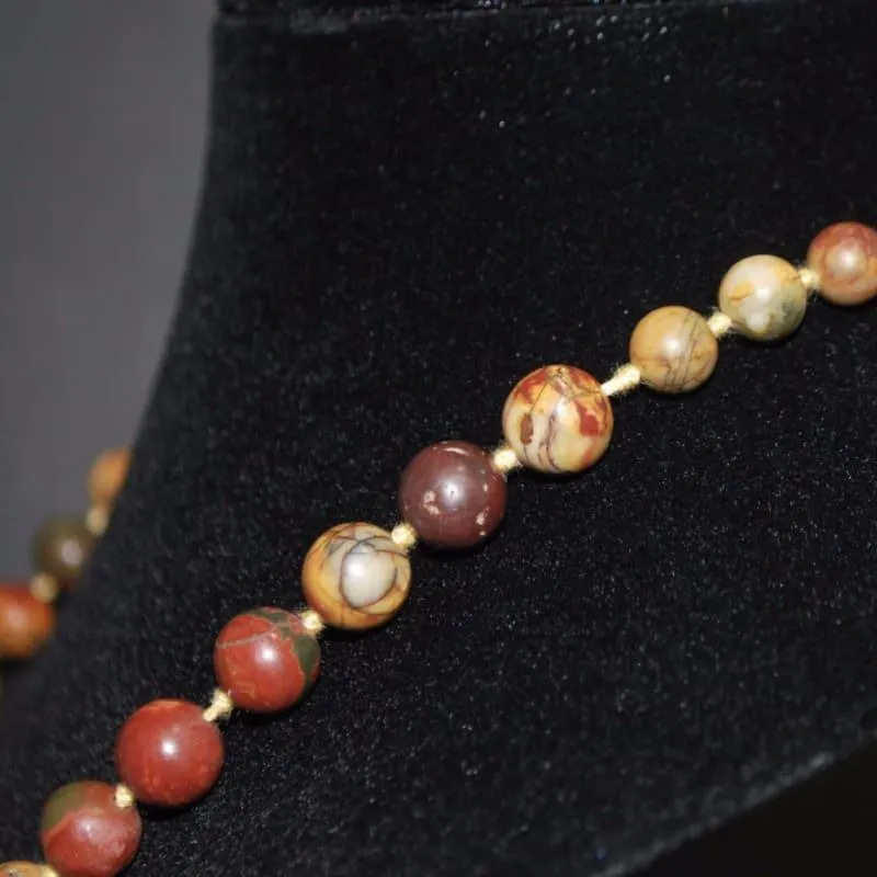 Picasso Jasper Graduated Handmade Necklace
