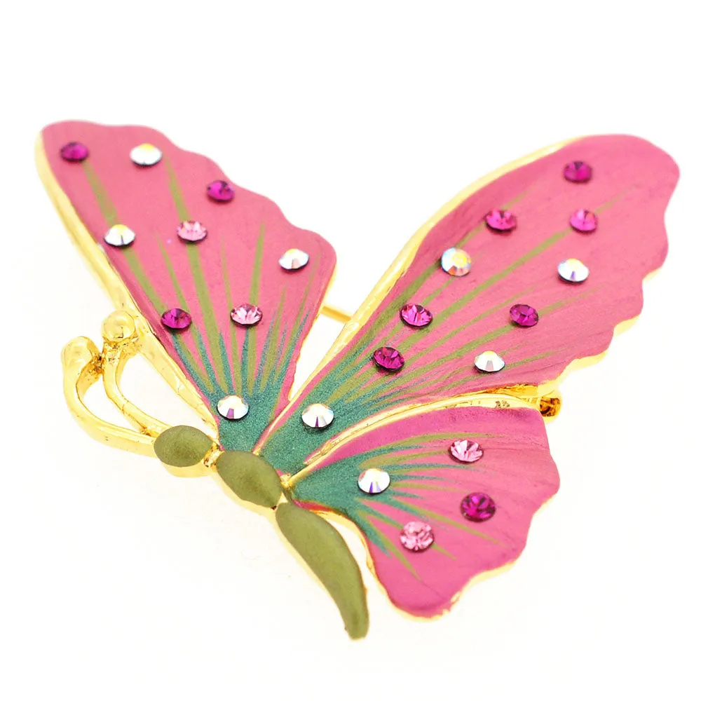 Pink Butterfly Pin Brooch And Pendant