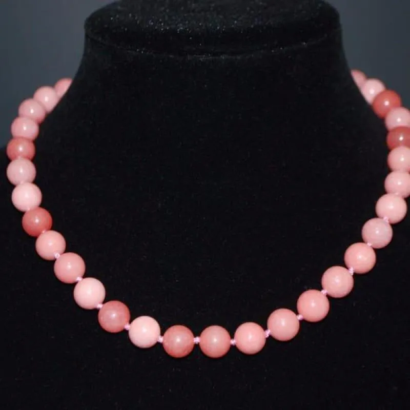 Pink Morganite Gemstone Beaded Women's Necklace