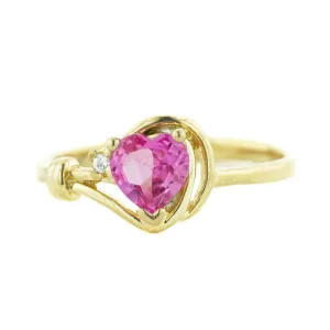Pink Sapphire Heart Ring