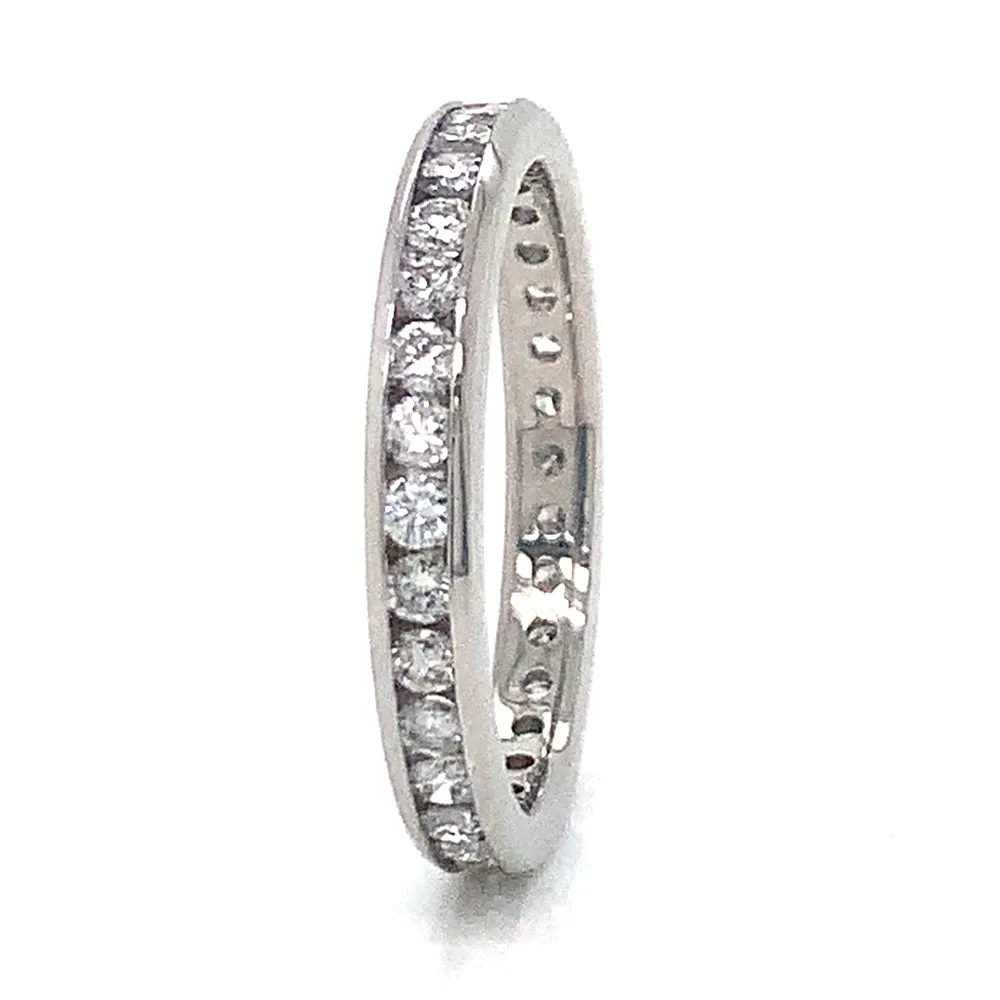 Platinum Channel-set Diamond Eternity Band