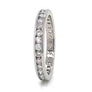 Platinum Channel-set Diamond Eternity Band