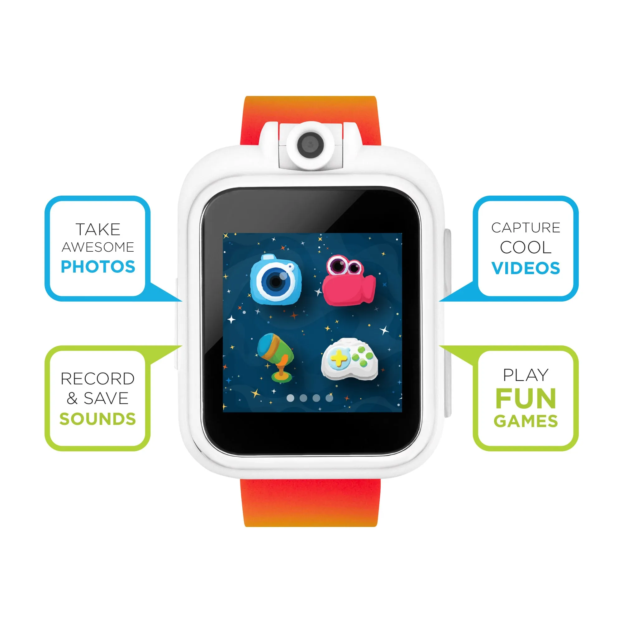 PlayZoom Smartwatch for Kids: Rainbow Print