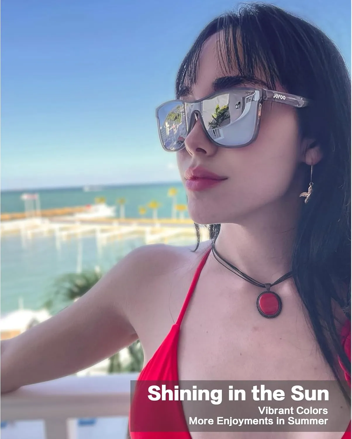 Polarized Sunglasses Men Trendy Mirrored shades Women Reflective Sun Glasses UV Protection