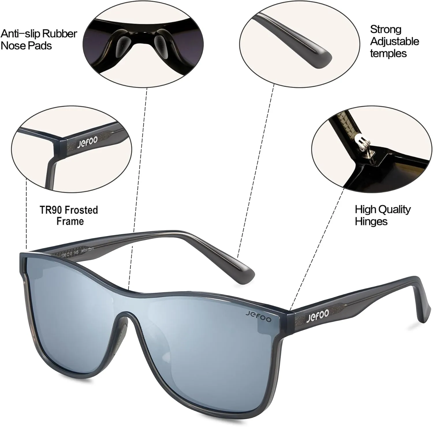 Polarized Sunglasses Men Trendy Mirrored shades Women Reflective Sun Glasses UV Protection