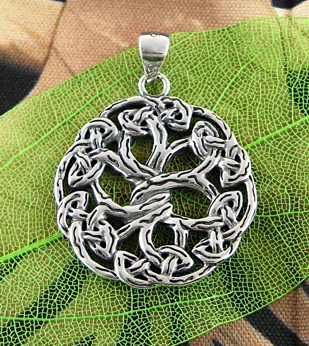 Excellent Piece Cool Look Celtic Trees of Life 'As Above So Below' Rustic Pendant