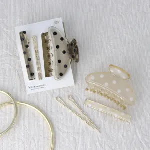 Polka Dot Hair Clip Pack