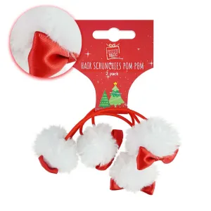 Pom Pom Festive Hair Ties 2pk