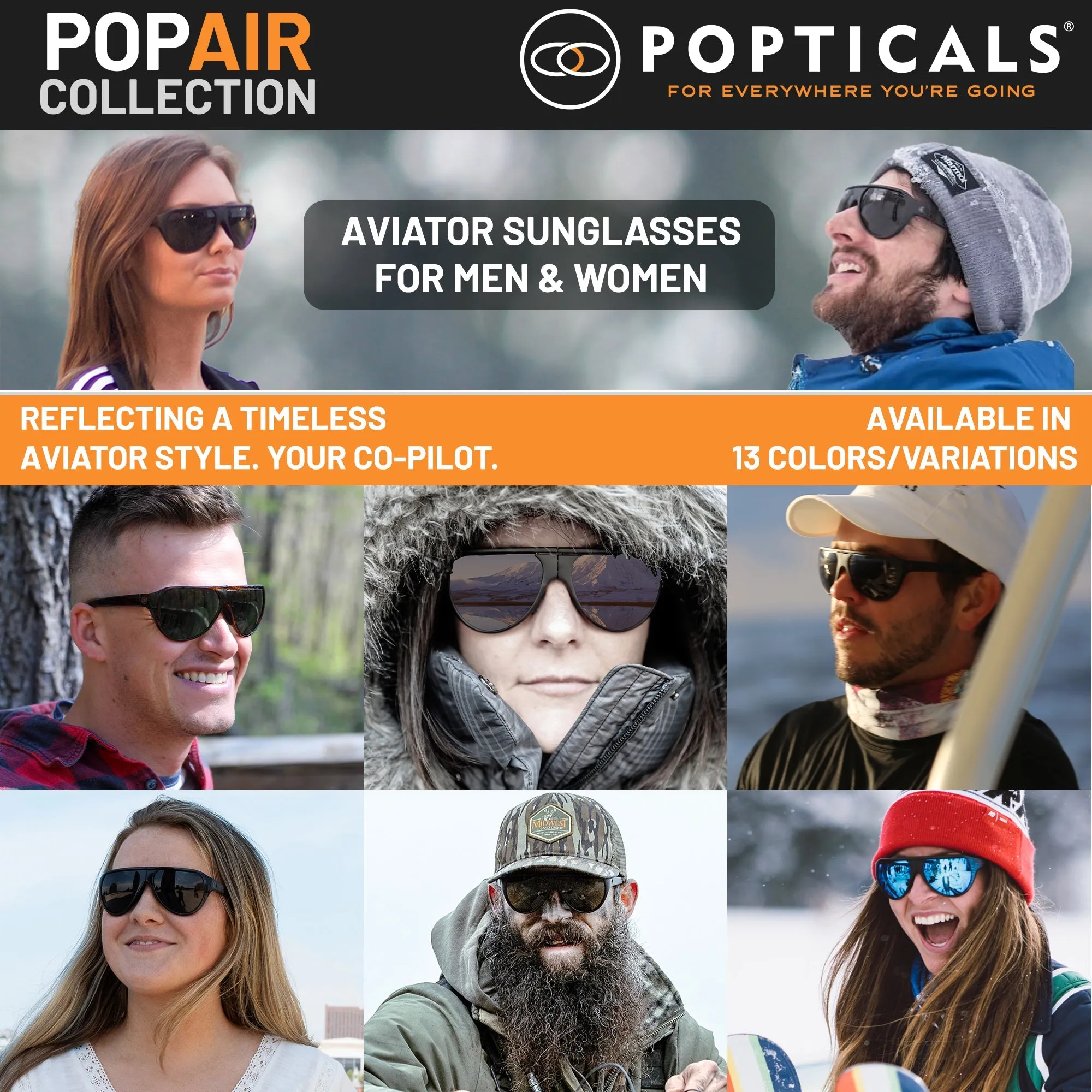 POPAIR | Polarized, Gloss Black, Blue Mirror