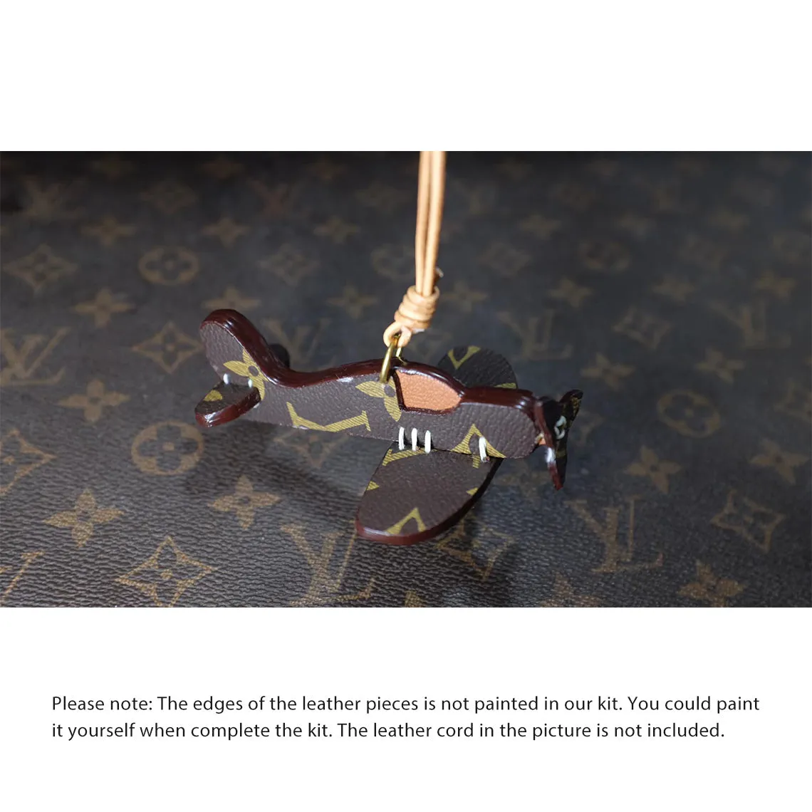 POPSEWING® Sheep Leather Airplane Keychain DIY Kits