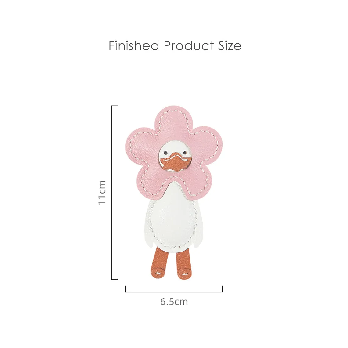 POPSEWING® Sheep Leather Happy Duck Keychain DIY Kits