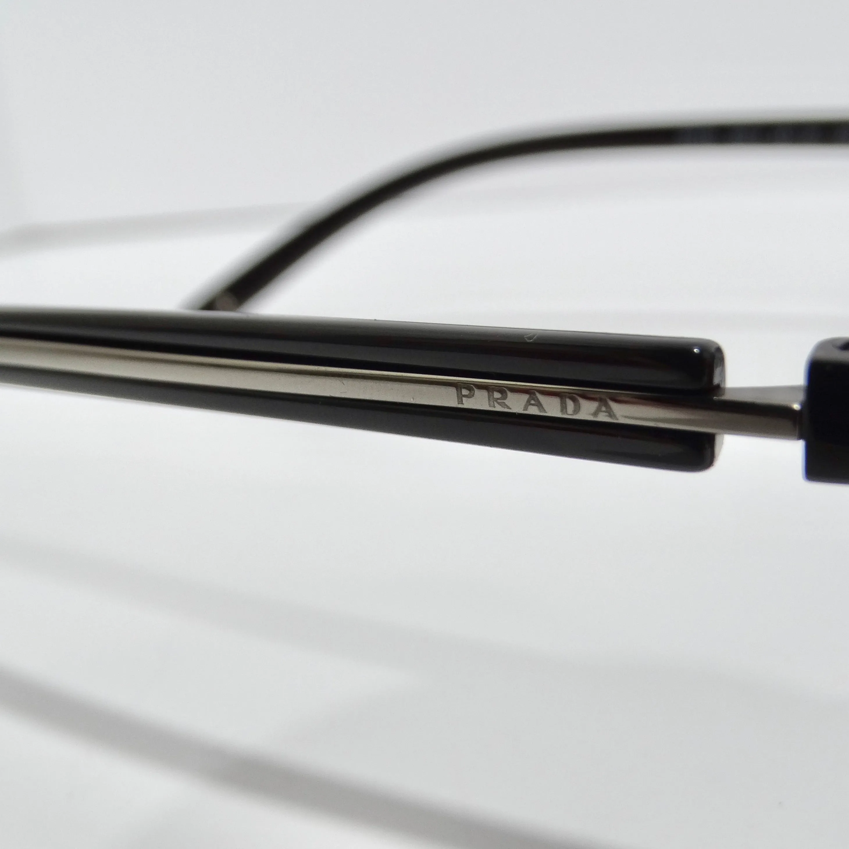 Prada 1990s Silver Tone Aviator Sunglasses