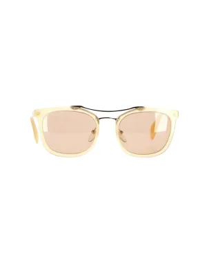 Prada Aviator Sunglasses in Beige Acetate