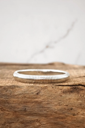 Pinnacle Value Silver tone flexy stretchy bracelet bangle watch band Snake chain