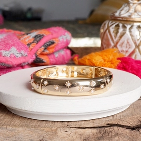 Gold-Tone Eternity Stretch Bangle ?C Pearls, Turquoise, or Crystals Tailored Touch Exquisite Touch