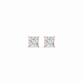 Luxurious Decor Trendy Must-Have Princess Lab Grown Diamond Hidden Halo Stud Earrings
