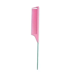 Professional Pin Tail Parting comb - Braids Rat Tail Hair Comb - Roze