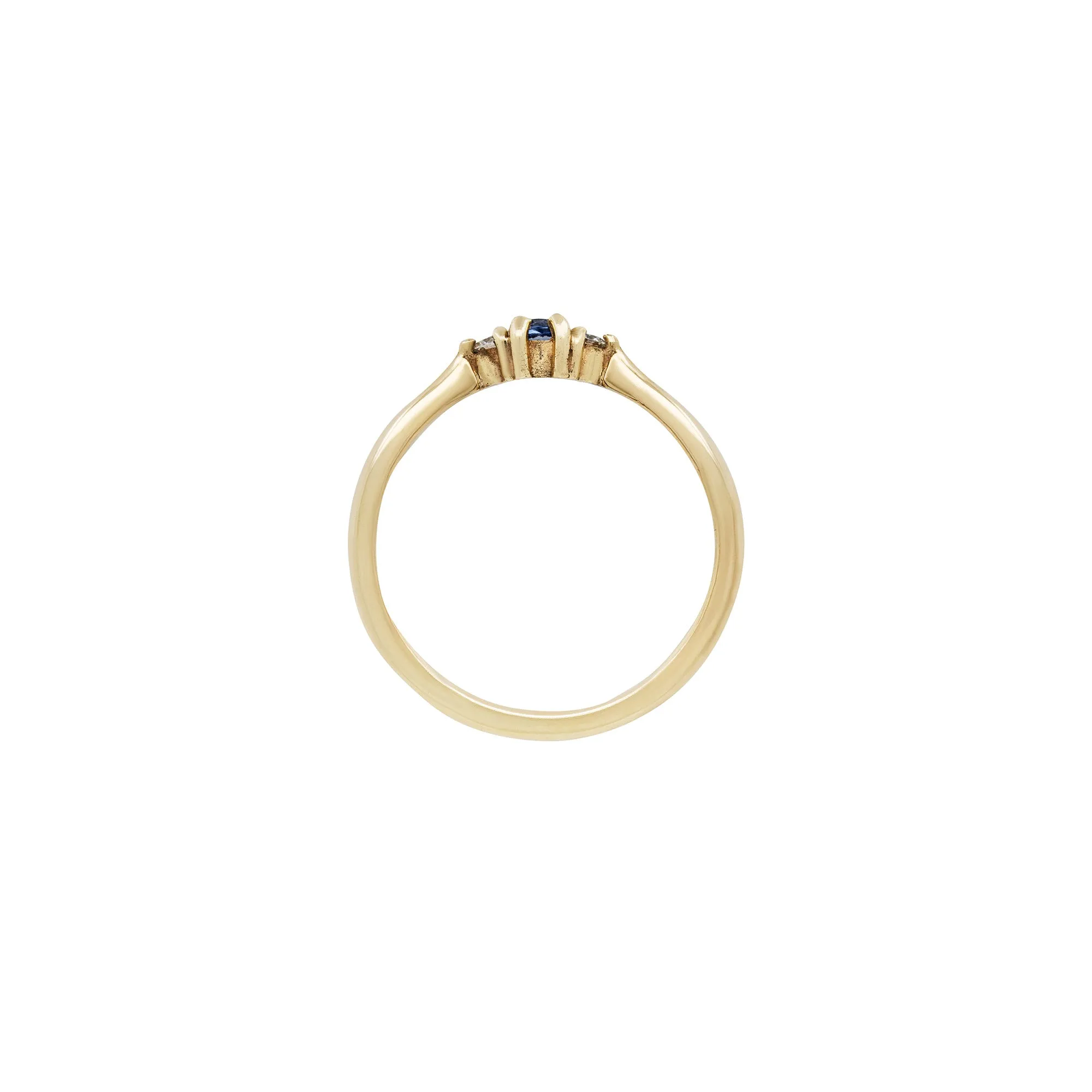 Promise me Tomorrow Blue Sapphire Ring - 14k Polished Gold